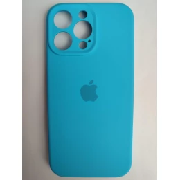 Чехол силиконовый Silicone Case ORG iPhone 16 Pro Max (защита камеры) голубой 