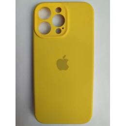 Чехол силиконовый Silicone Case ORG iPhone 16 Pro Max (защита камеры) желтый