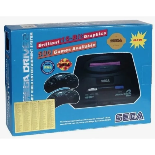 Игровая приставка SEGA 16 Bit Megadrive (368 игр) синяя коробка