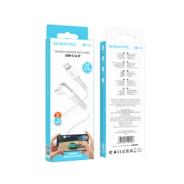 Кабель Lightning - Type-C BOROFONE BX105 (27W/1m/Г-образный) белый