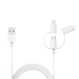 Кабель USB 3 в 1 Lightning/Micro USB/Type-C XIAOMI ORG XM3001 белый