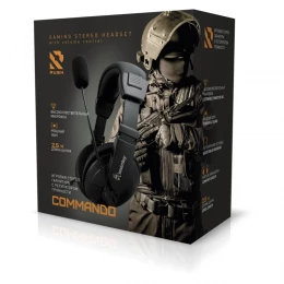 Полноразмерные проводные наушники SMARTBUY COMMANDO, рег.громкости, кабель 2.5м